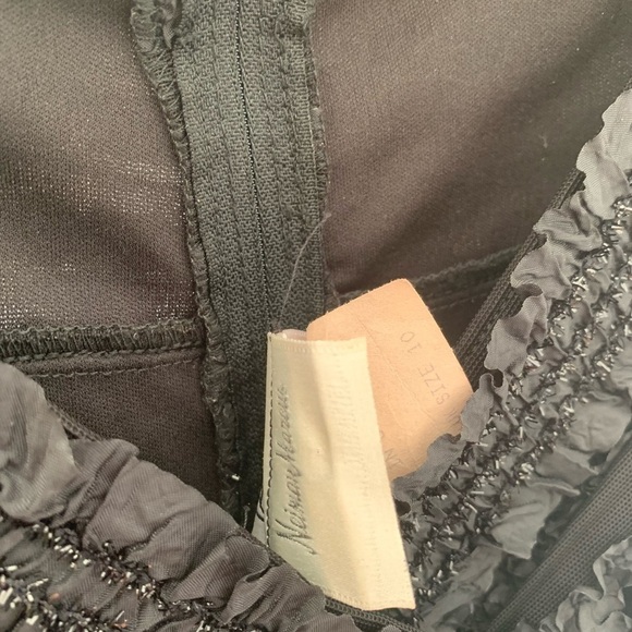 Tadashi Neiman Marcus Ruffle Sparkle Fitted Dress - Picture 7 of 8